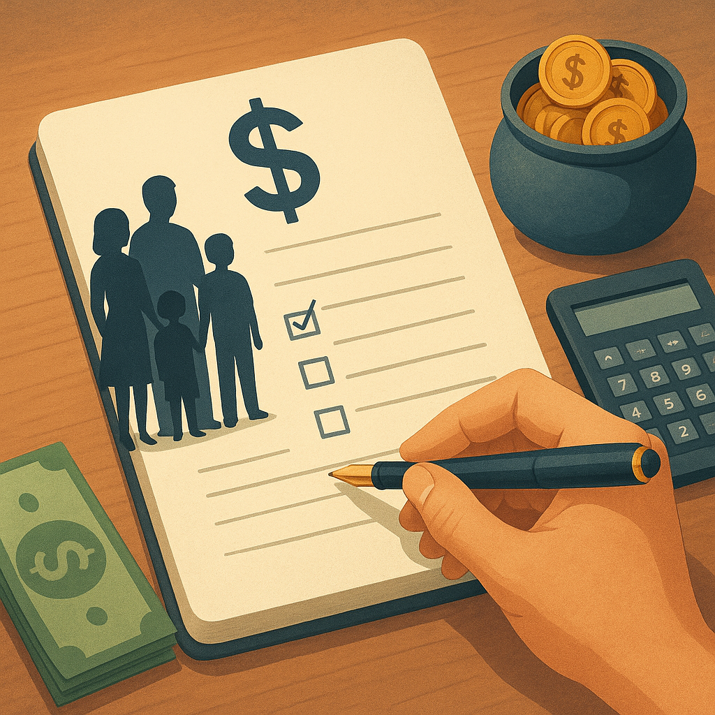 Painel financeiro com gráficos para organização financeira familiar